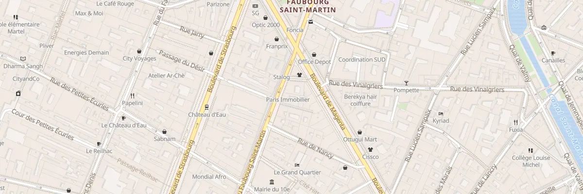 Plan du 98 Rue du Faubourg Saint-Martin à Paris 10e Arrondissement
