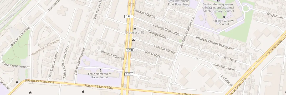 Plan du 7 Rue Loubet à Saint-Denis