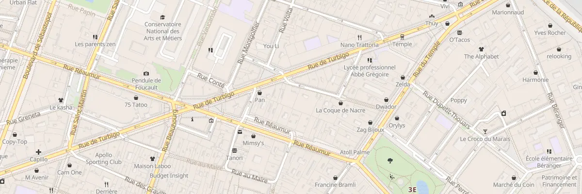 Plan du 21 Rue des Fontaines du Temple à Paris 3e Arrondissement