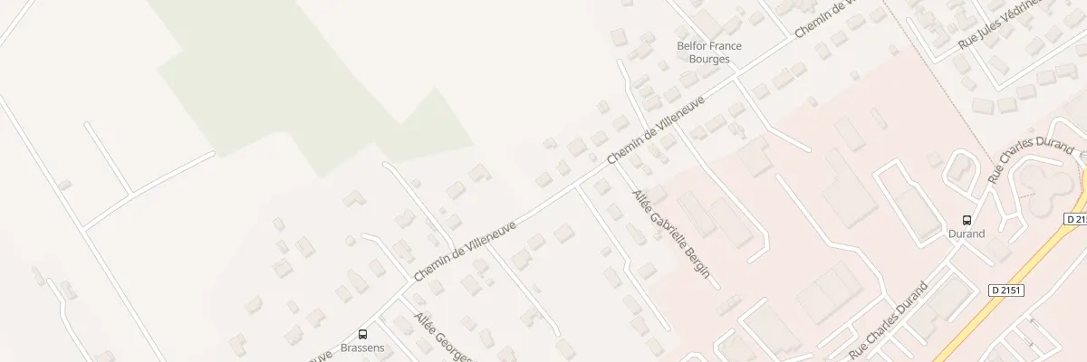 Plan du 176 Che de Villeneuve à Bourges