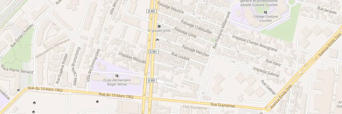 Plan du 10 Rue Loubet à Saint-Denis