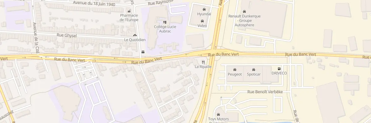 Plan du 553 Rue du Banc Vert à Dunkerque