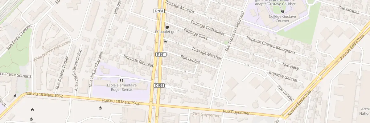 Plan du 14 Rue Loubet à Saint-Denis