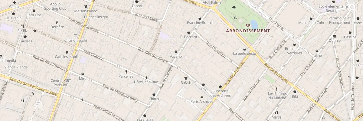 Plan du 134 Rue du Temple à Paris 3e Arrondissement