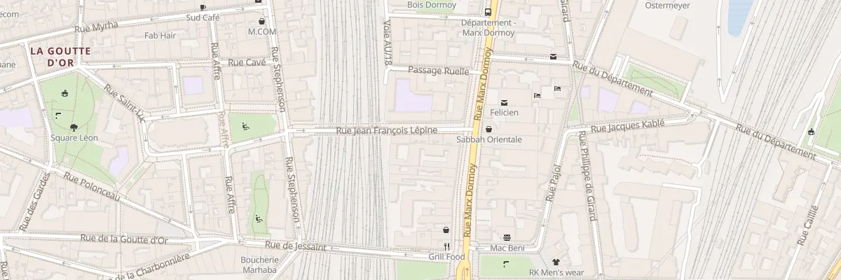 Plan du 5 Rue Jean-François Lépine à Paris 18e Arrondissement