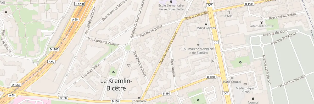 Plan du 38 Rue du Général Leclerc au Kremlin-Bicêtre