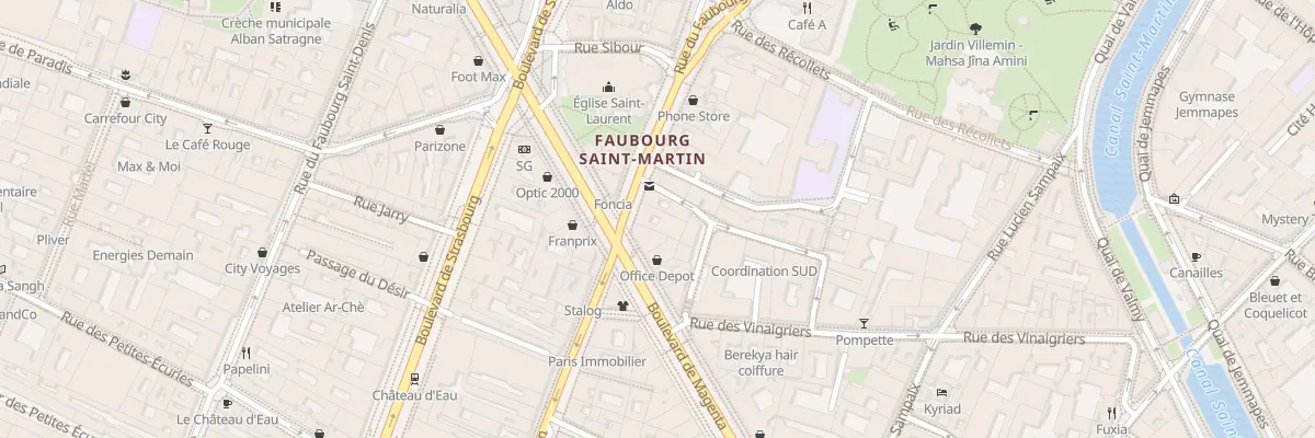 Plan du 116 Rue du Faubourg Saint-Martin à Paris 10e Arrondissement