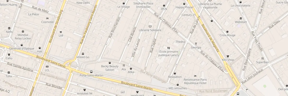 Plan du 66A Rue René Boulanger à Paris 10e Arrondissement