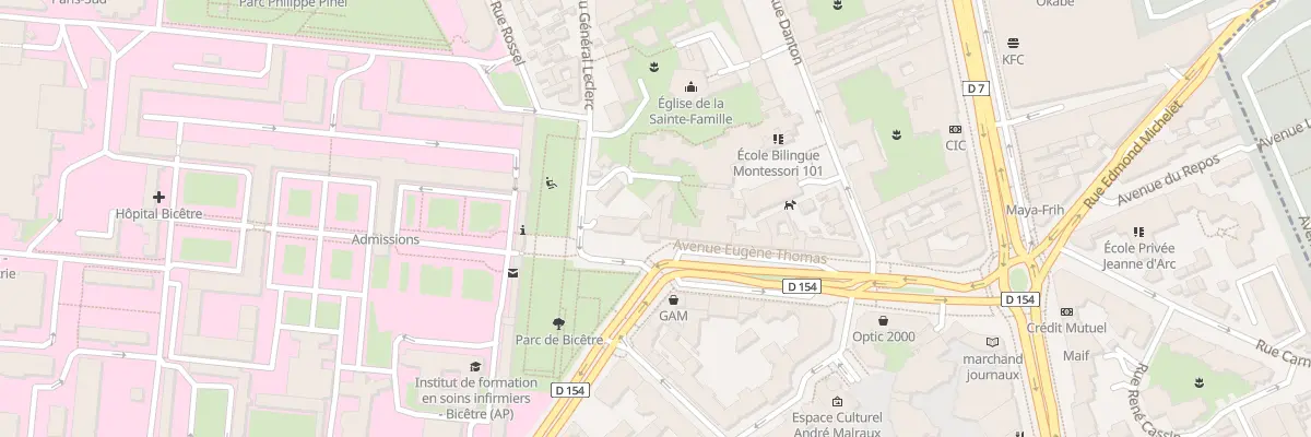 Plan du 28 Av Eugène Thomas au Kremlin-Bicêtre