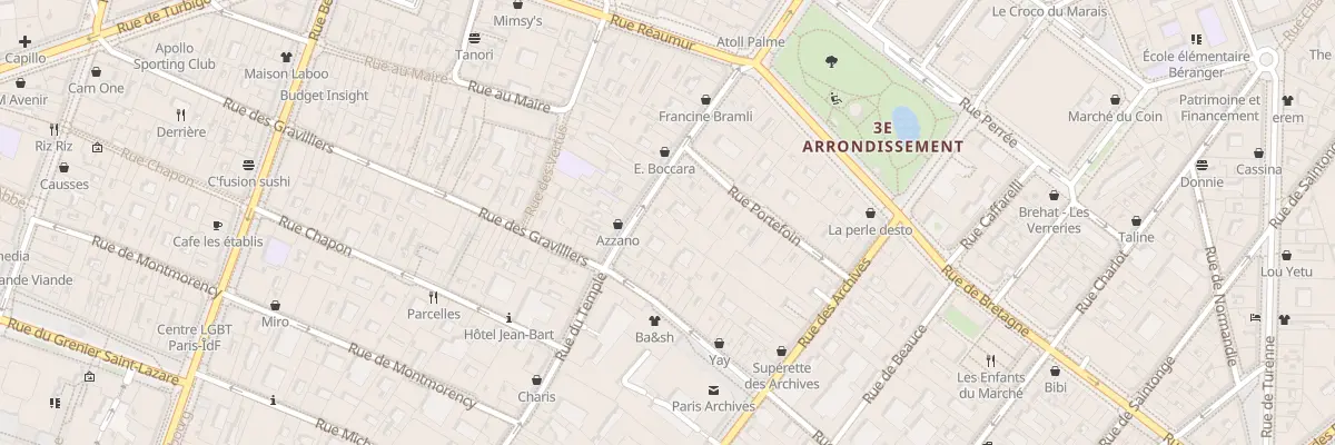 Plan du 138 Rue du Temple à Paris 3e Arrondissement
