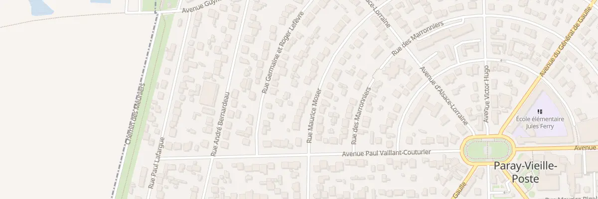 Plan du 11 Rue Maurice Moser à Paray-Vieille-Poste