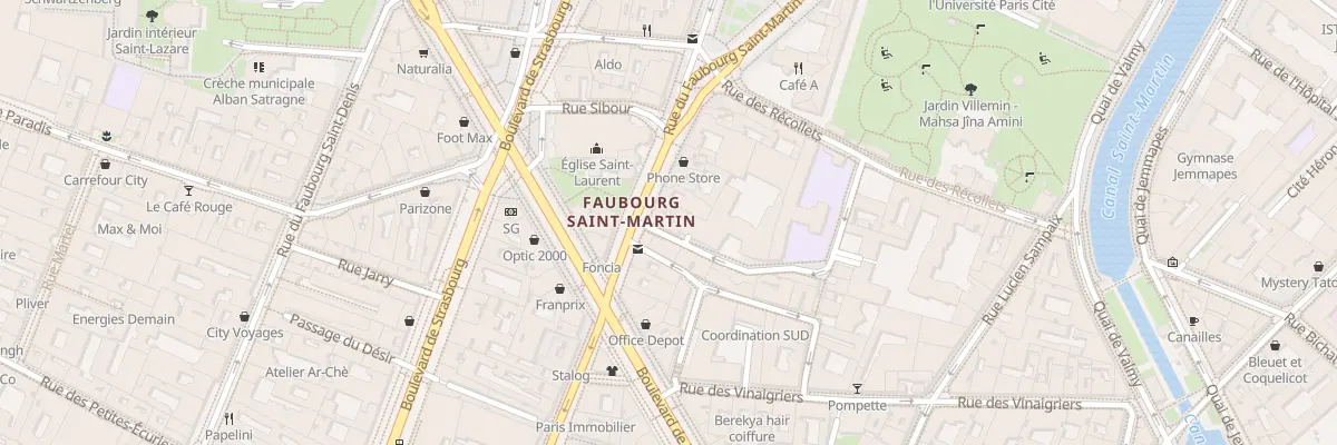 Plan du 126 Rue du Faubourg Saint-Martin à Paris 10e Arrondissement