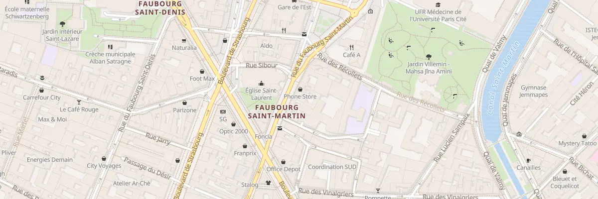 Plan du 132 Rue du Faubourg Saint-Martin à Paris 10e Arrondissement