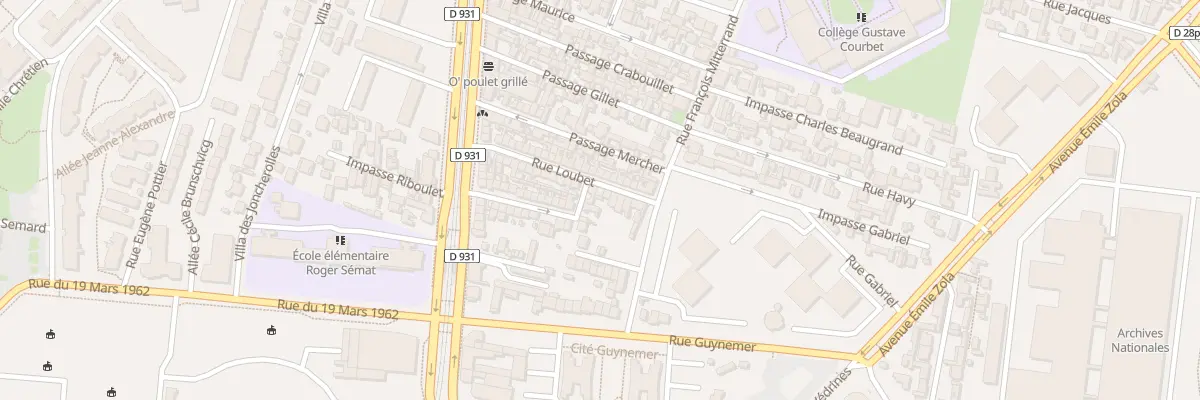 Plan du 30 Rue Loubet à Saint-Denis