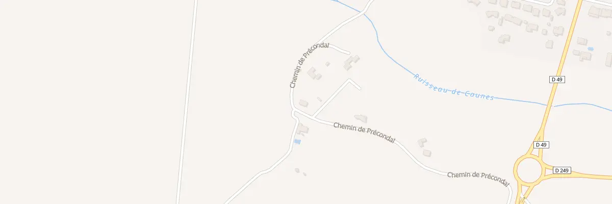 Plan du 242 Che de Precontal à Villemoustaussou