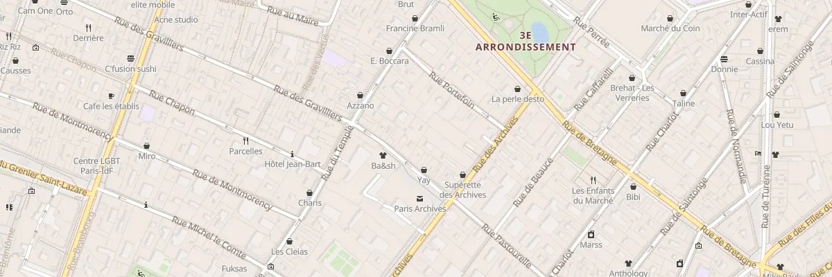 Plan du 32 Rue Pastourelle à Paris 3e Arrondissement