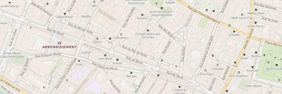 Plan du 6 Rue Ferdinand Duval à Paris 4e Arrondissement