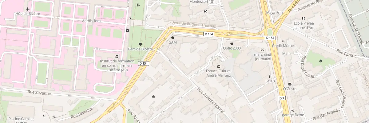Plan du 5 Rue Anatole France au Kremlin-Bicêtre