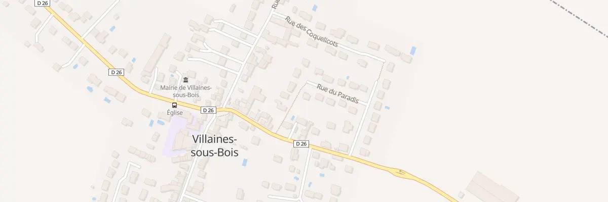 Plan du 13 Rue du Paradis à Villaines-sous-Bois