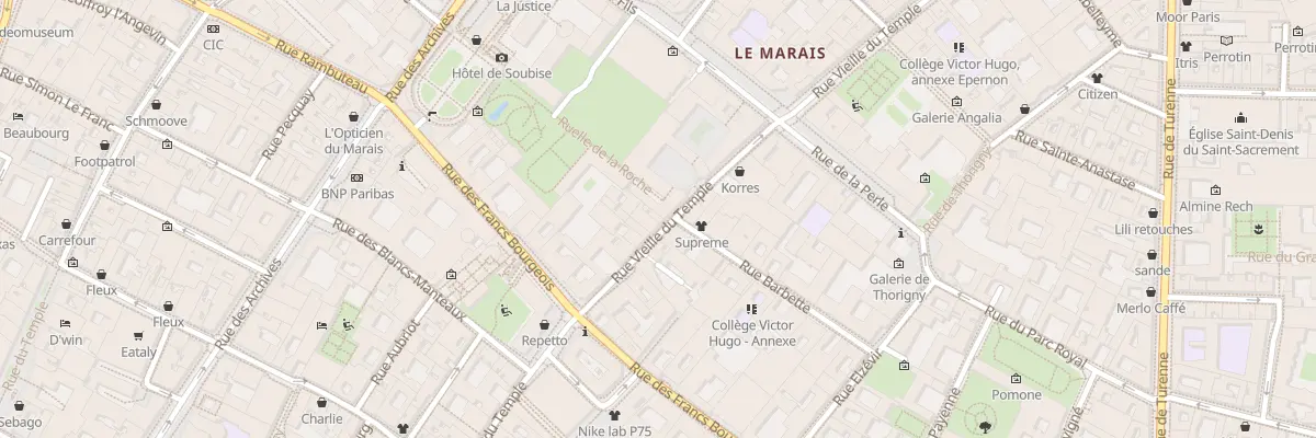 Plan du 85 Rue Vieille du Temple à Paris 3e Arrondissement