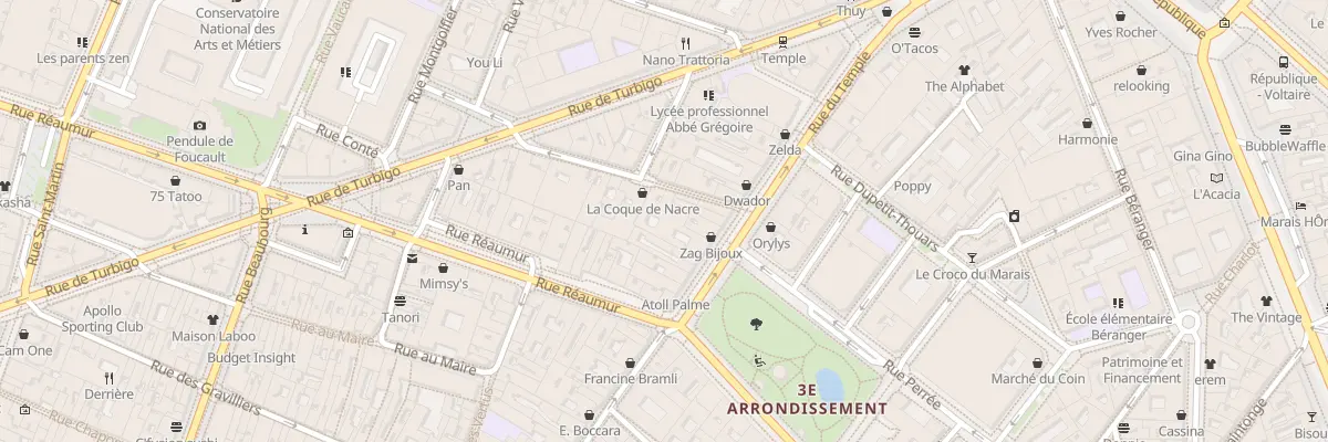 Plan du 175 Rue du Temple à Paris 3e Arrondissement