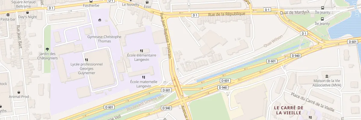 Plan du 2 Rue Jean Baptiste Trystram Sp à Dunkerque