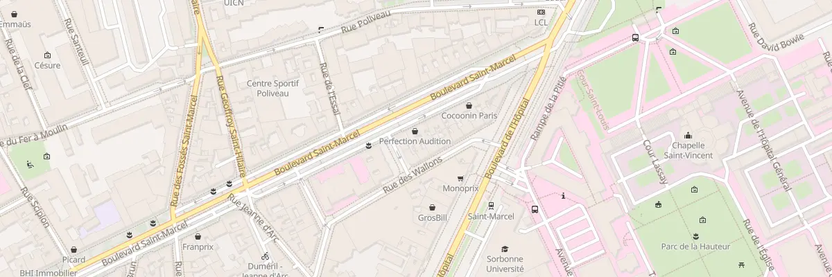 Plan du 17 Bd Saint-Marcel à Paris 13e Arrondissement