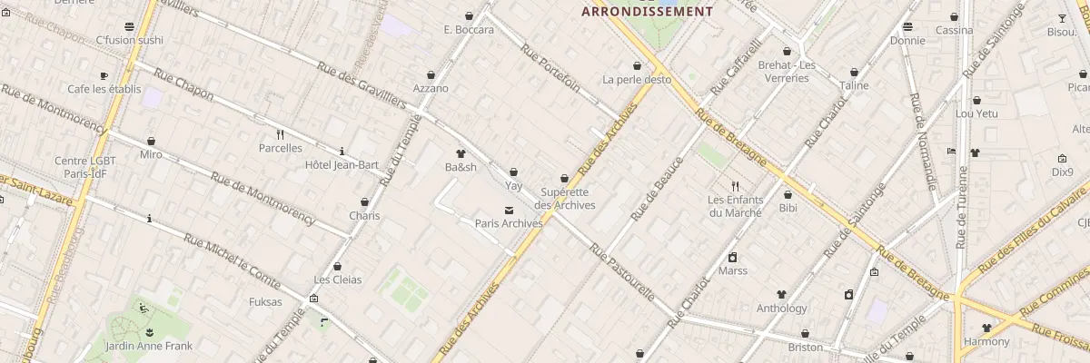 Plan du 18 Rue Pastourelle à Paris 3e Arrondissement