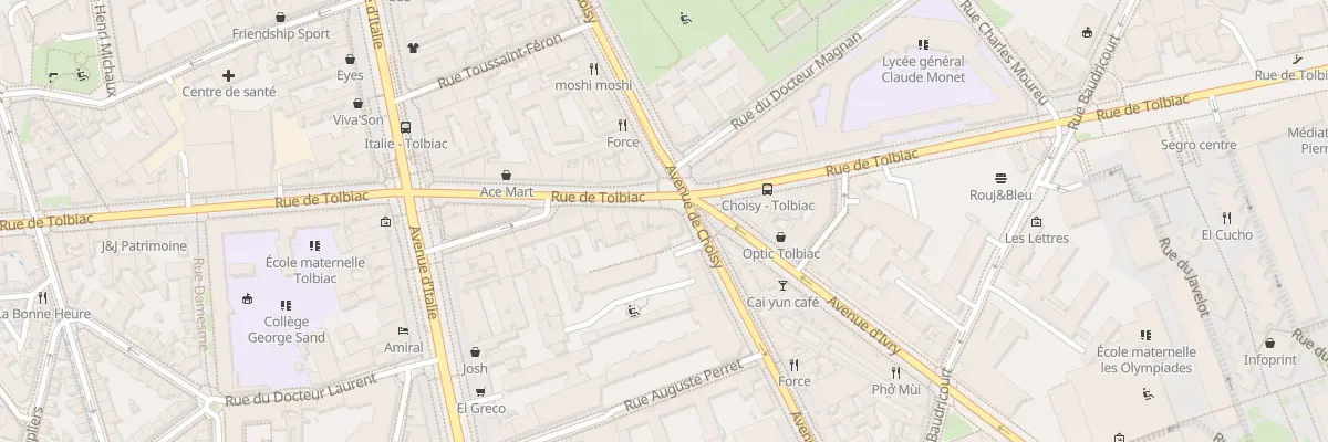 Plan du 135 Rue de Tolbiac à Paris 13e Arrondissement