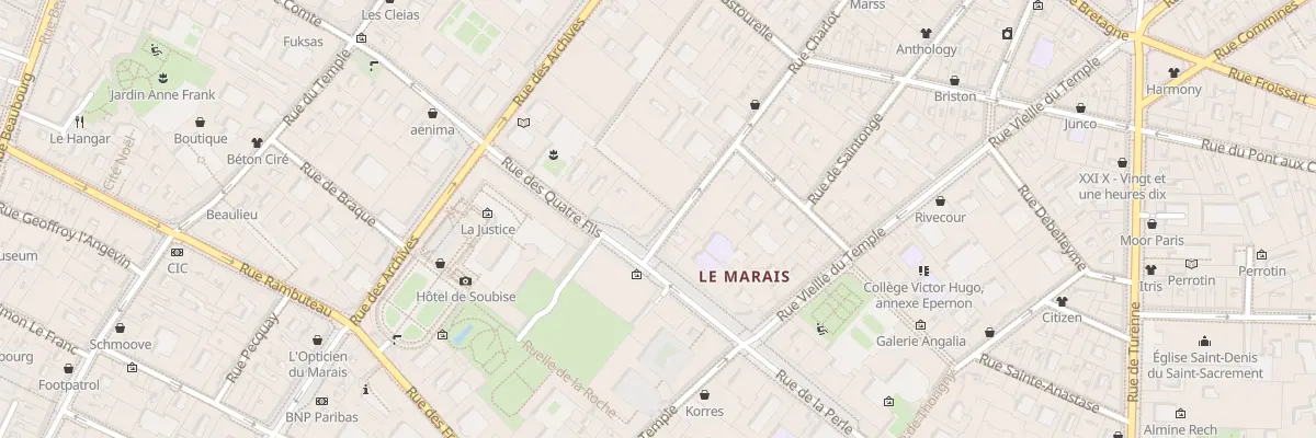 Plan du 3 Rue Charlot à Paris 3e Arrondissement
