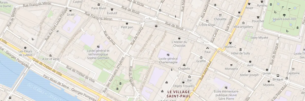 Plan du 16 Rue Charlemagne à Paris 4e Arrondissement