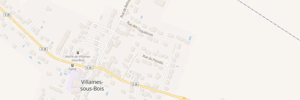 Plan du 22 Rue du Paradis à Villaines-sous-Bois