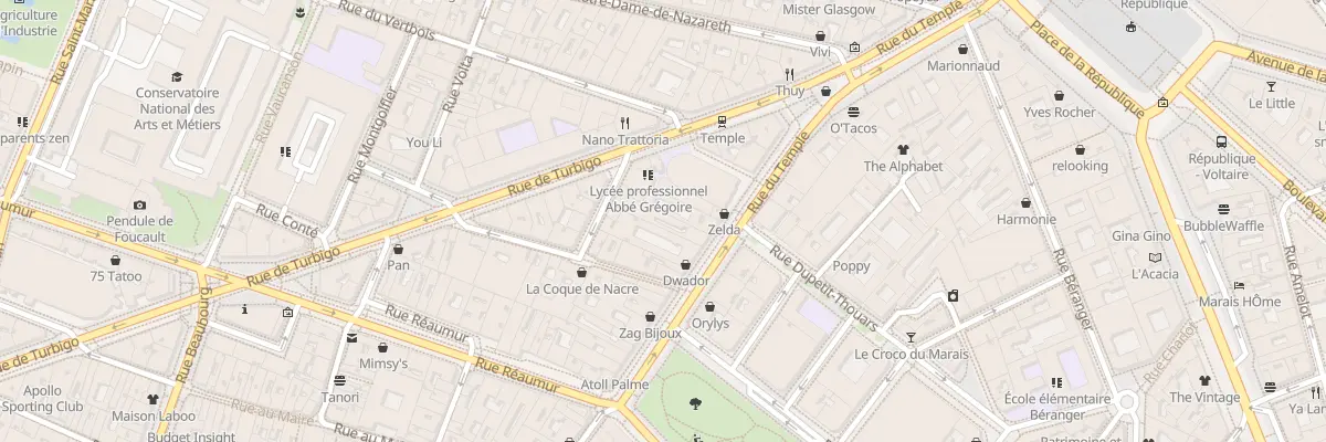 Plan du 189 Rue du Temple à Paris 3e Arrondissement