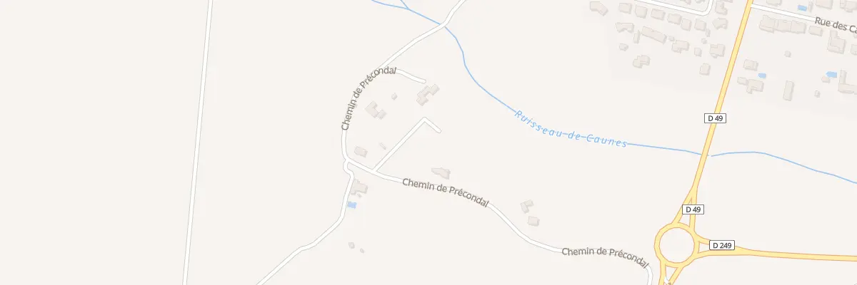 Plan du 240 Che de Precontal à Villemoustaussou
