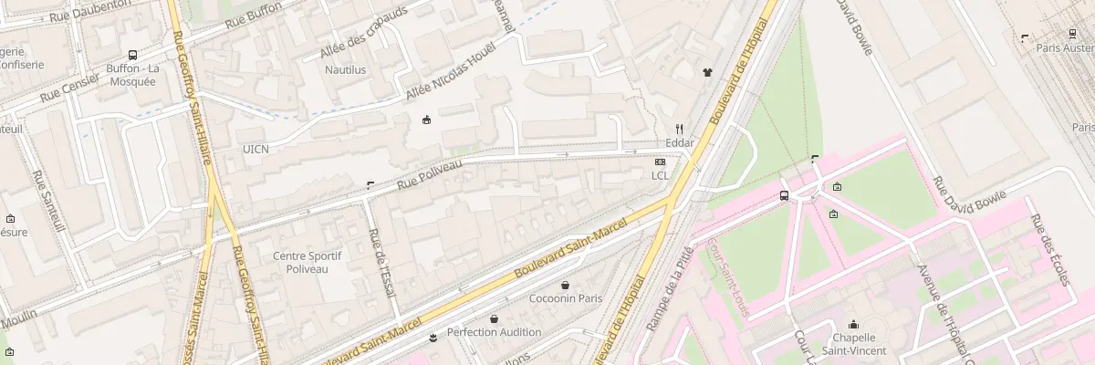 Plan du 13 Rue Poliveau à Paris 13e Arrondissement