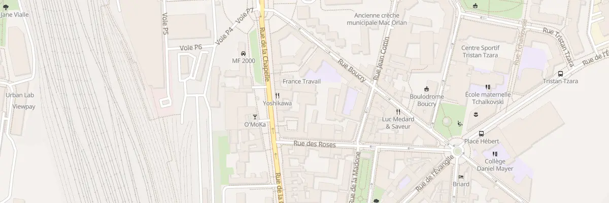 Plan du 48A Rue de la Chapelle à Paris 18e Arrondissement