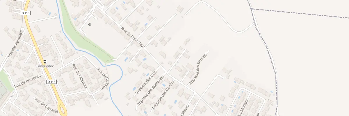 Plan du 1 Imp des Lauriers à Villegailhenc