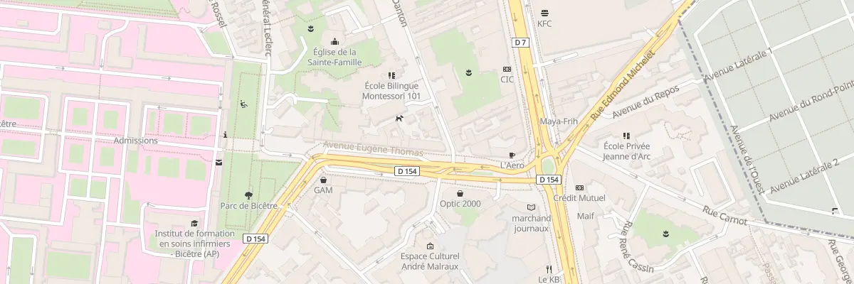 Plan du 8 Av Eugène Thomas au Kremlin-Bicêtre