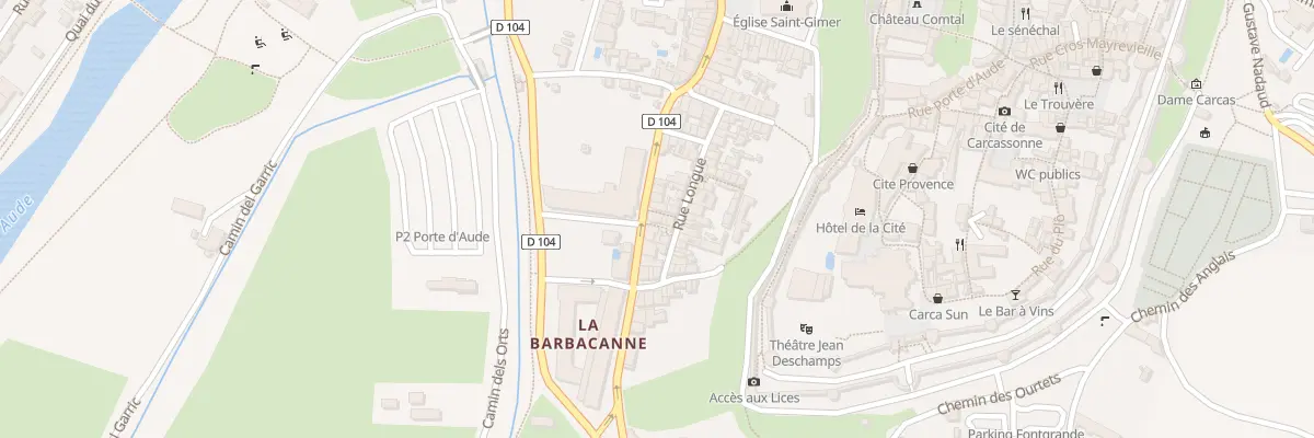 Plan du 1 Imp Rue Longue à Carcassonne