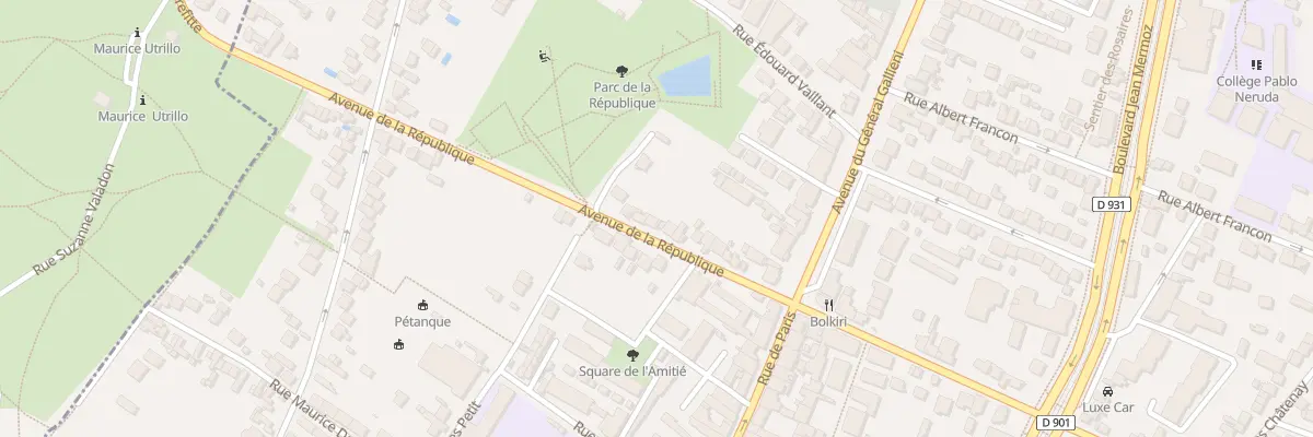 Plan du 22 Av de la République à Saint-Denis