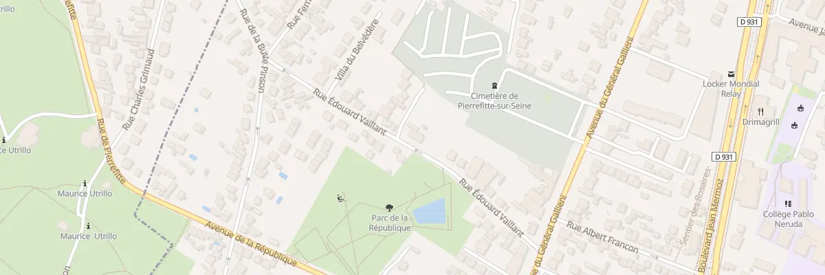 Plan du 20 Rue Edouard Vaillant Pierrefit à Saint-Denis