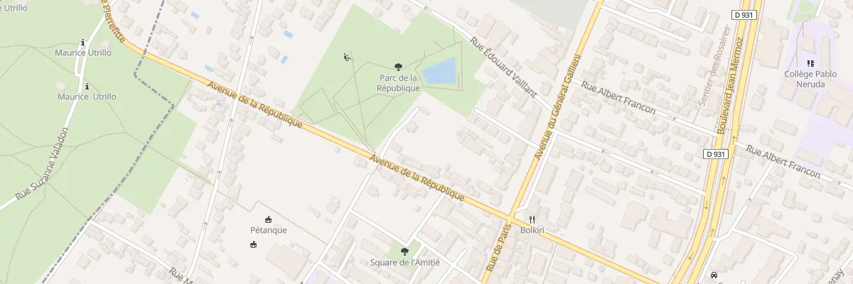 Plan du 24 Av de la République à Saint-Denis