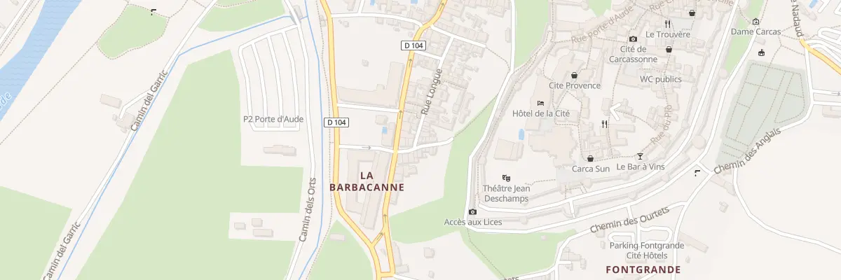 Plan du 2 Rue Longue à Carcassonne