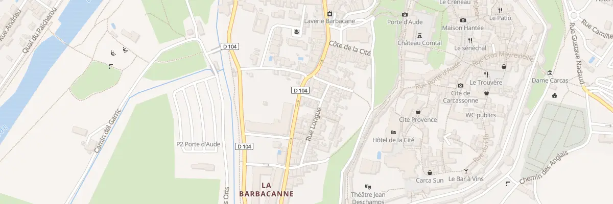 Plan du 2 Tra Rue Longue à Carcassonne