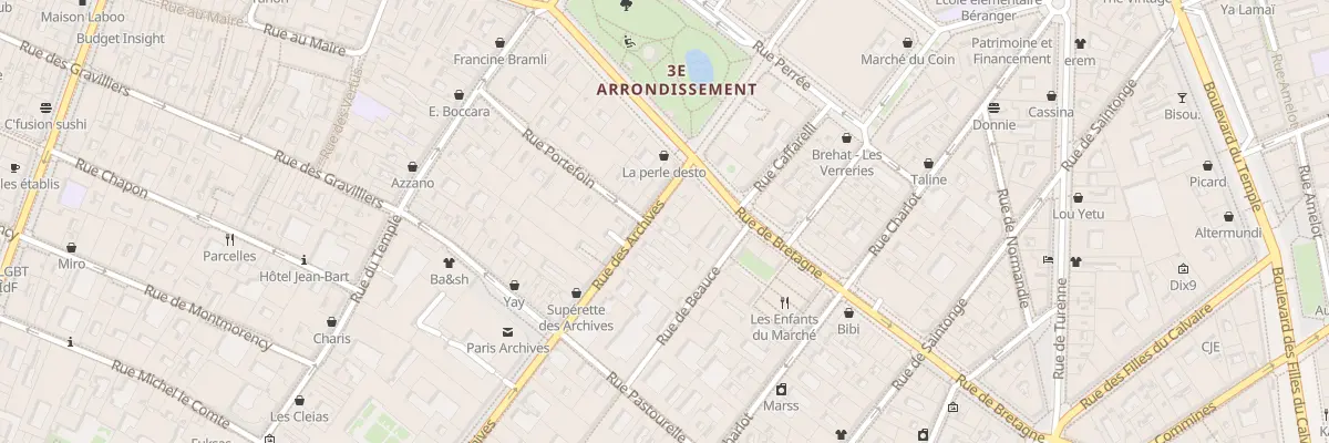 Plan du 92 Rue des Archives à Paris 3e Arrondissement