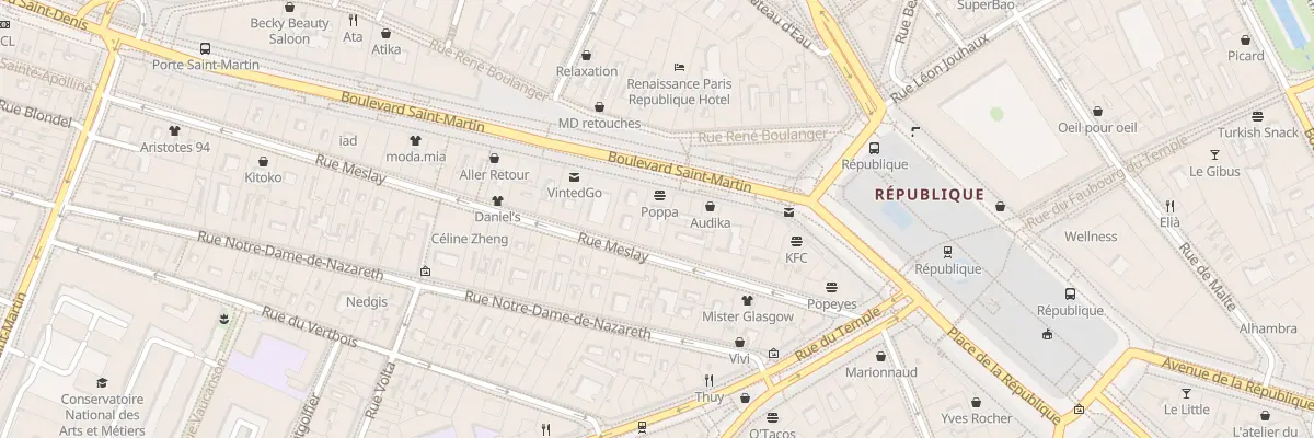 Plan du 11 Bd Saint-Martin à Paris 3e Arrondissement