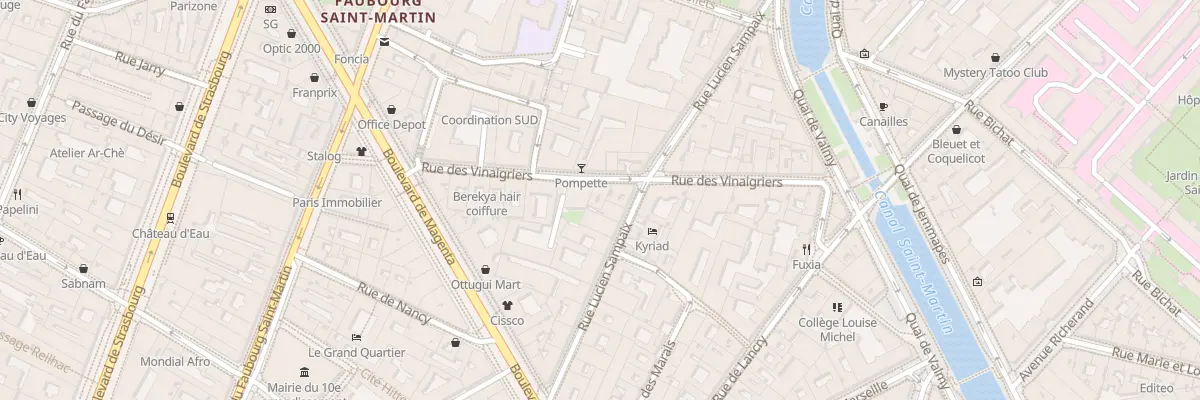 Plan du 43 Rue des Vinaigriers à Paris 10e Arrondissement