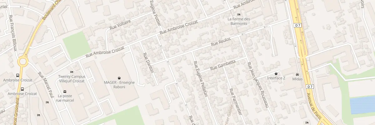 Plan du 2 Rue Eugéne Pelletan à Villejuif