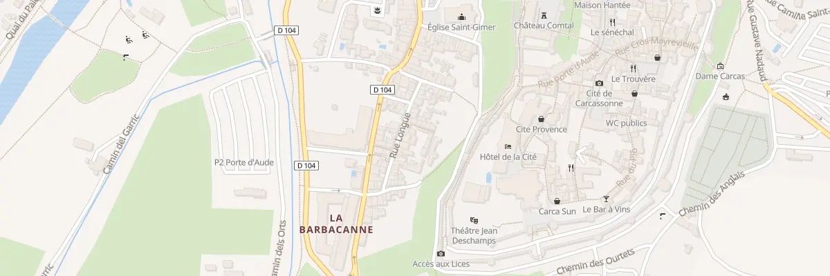 Plan du 28 Rue Longue à Carcassonne