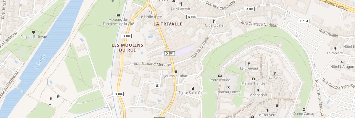 Plan du 7 Rue de la Gaffe à Carcassonne